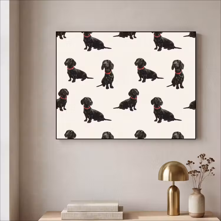 Art Frame - Hond - Patroon - Zwart — 3