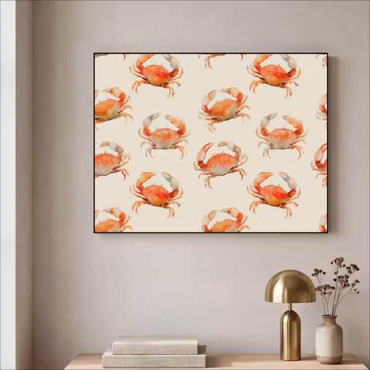 Art Frame - Krabben - Patroon - Oranje — 3