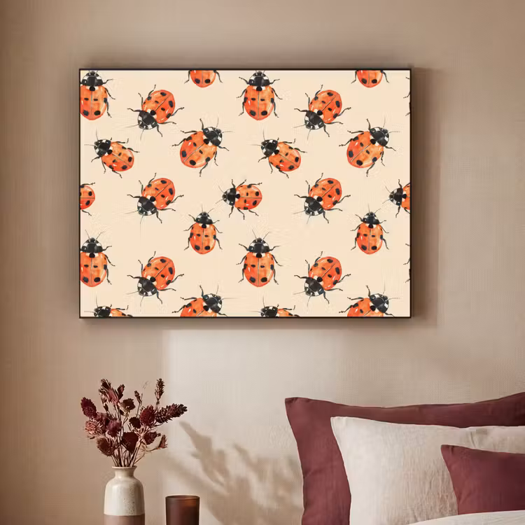 Art Frame - Lieveheersbeestjes - Patroon - Rood — 2