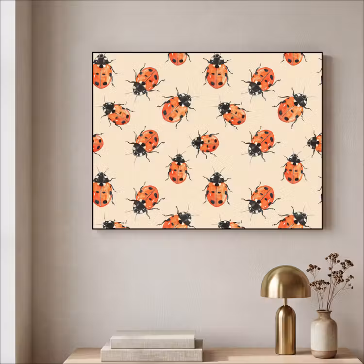 Art Frame - Lieveheersbeestjes - Patroon - Rood — 3