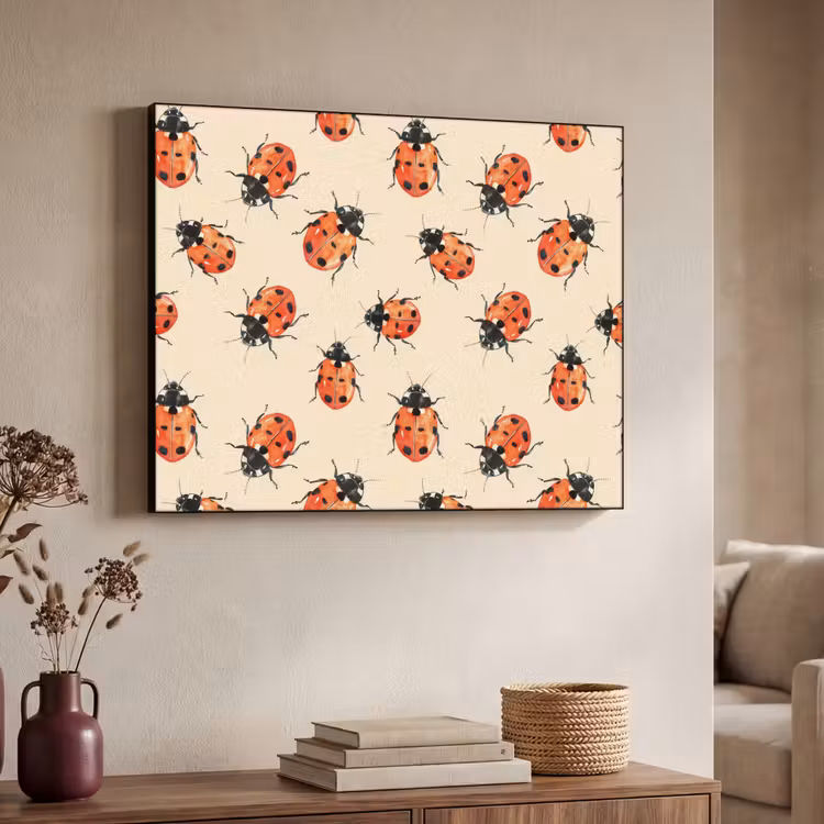 Art Frame - Lieveheersbeestjes - Patroon - Rood — 4