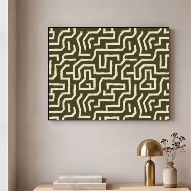 Art Frame - Lijnen - Abstract - Groen — 3
