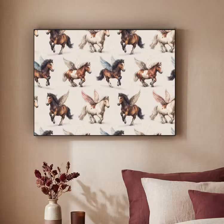 Art Frame - Paarden - Vleugels - Kleurrijk — 2