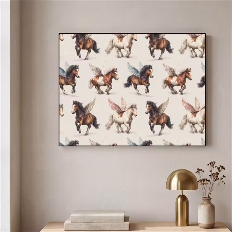 Art Frame - Paarden - Vleugels - Kleurrijk — 3