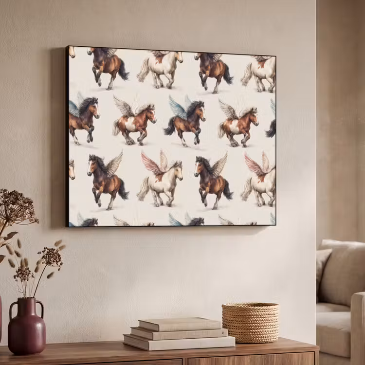 Art Frame - Paarden - Vleugels - Kleurrijk — 4
