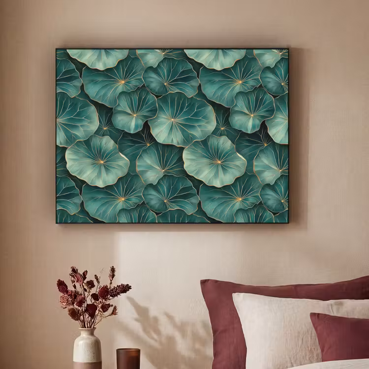Art Frame - Patroon - Bladeren - Groen — 2