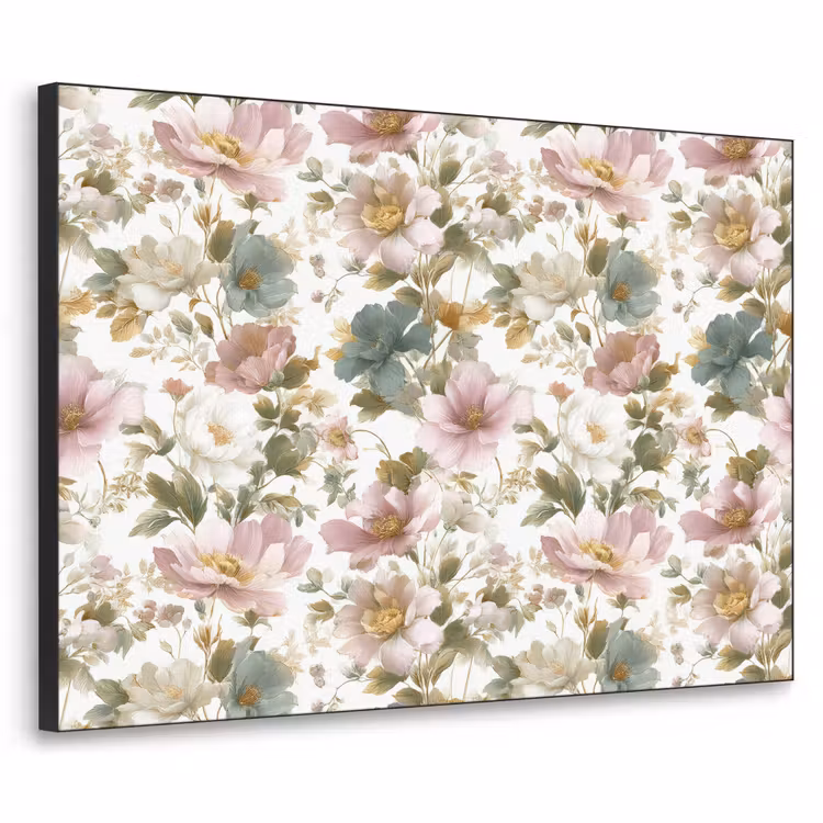 Art Frame - Bloemen - Patroon - Pastel — 1