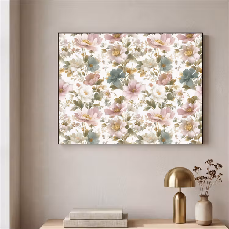 Art Frame - Bloemen - Patroon - Pastel — 3
