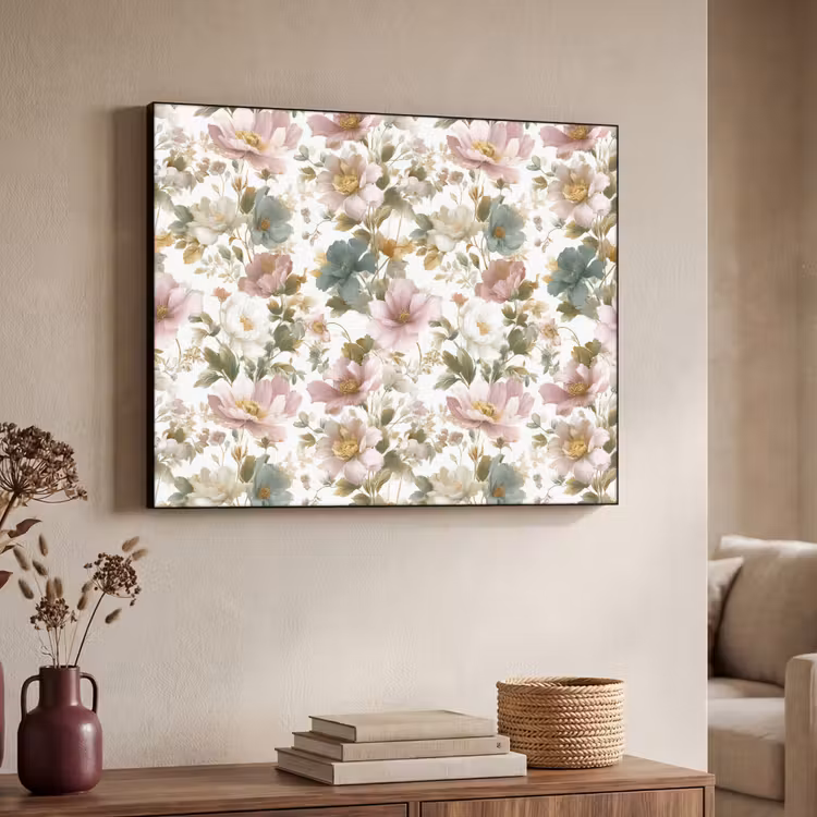 Art Frame - Bloemen - Patroon - Pastel — 4