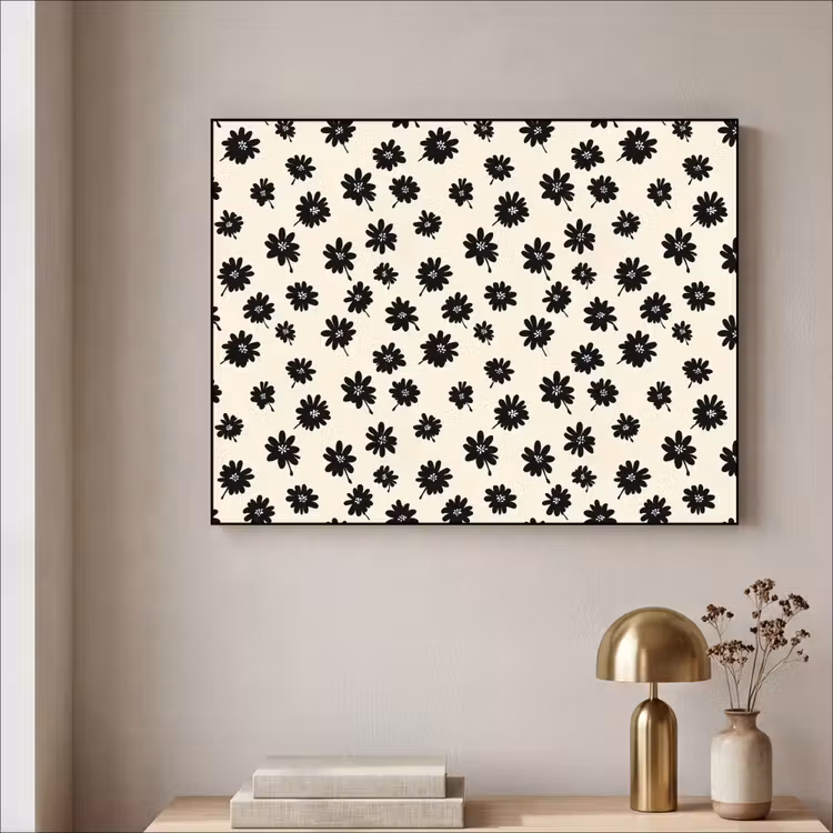 Art Frame - Madeliefjes - Grafisch - Zwart - Beige — 3