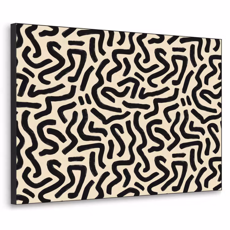 Art Frame - Abstract - Lijnen - Zwart — 1
