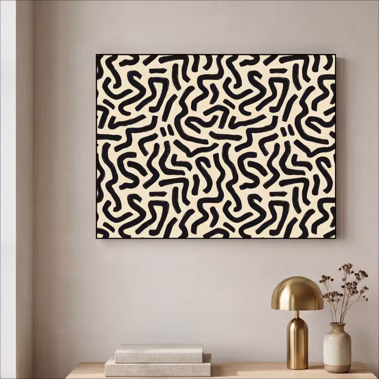 Art Frame - Abstract - Lijnen - Zwart — 3