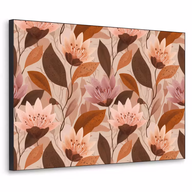 Art Frame - Bloemen - Bladeren - Bruin — 1