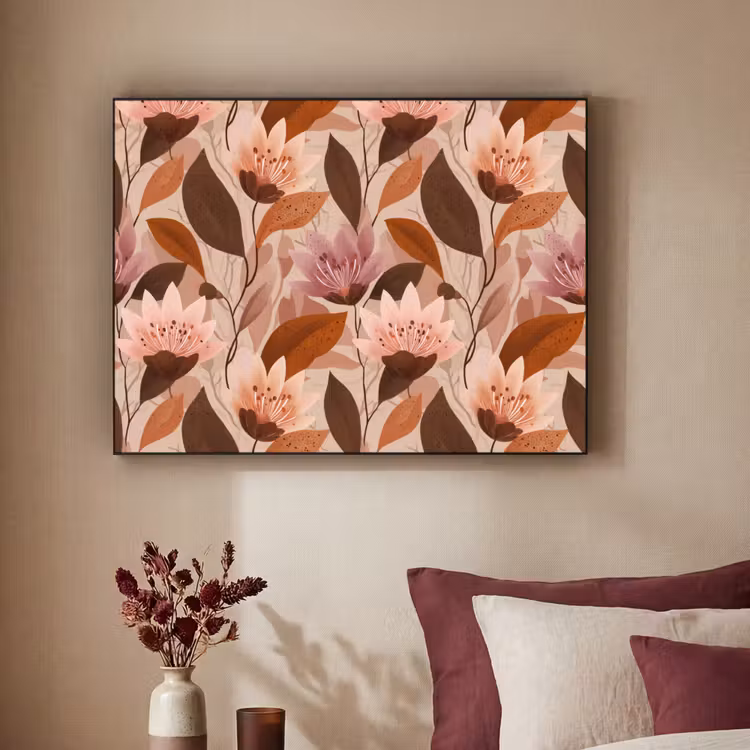 Art Frame - Bloemen - Bladeren - Bruin — 2