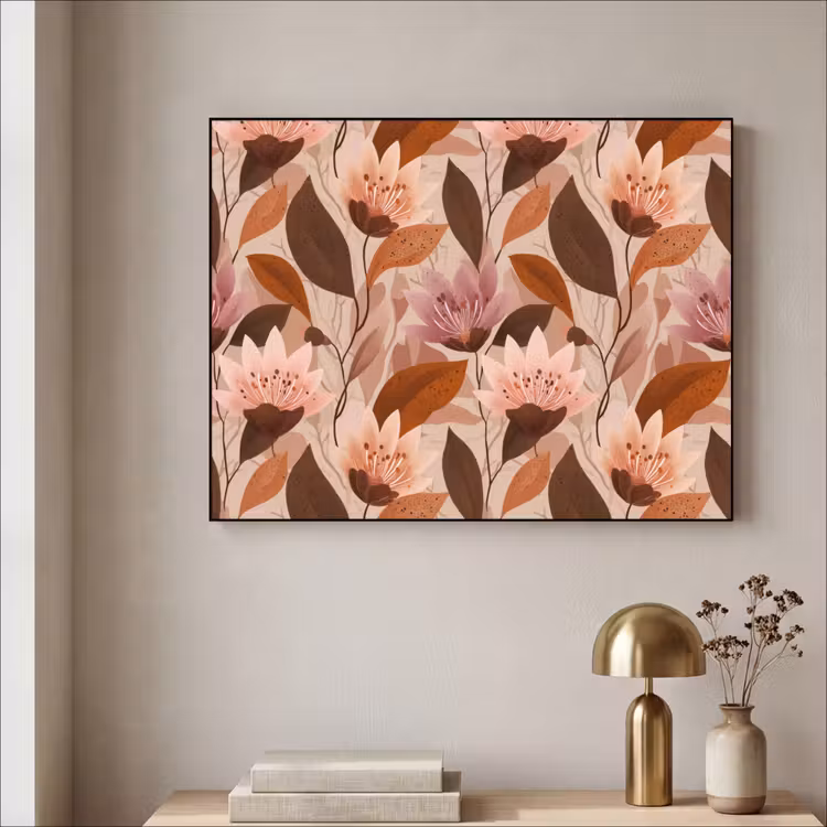 Art Frame - Bloemen - Bladeren - Bruin — 3
