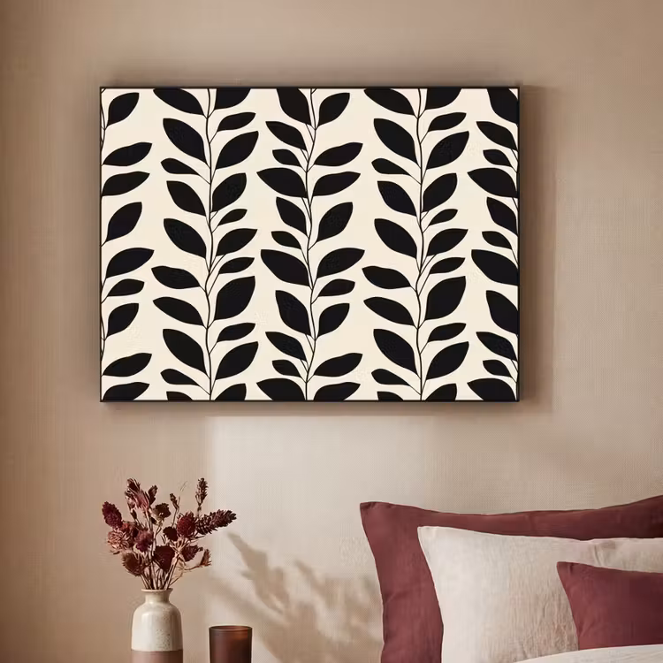 Art Frame - Botanisch - Dessin - Zwart - Beige — 2
