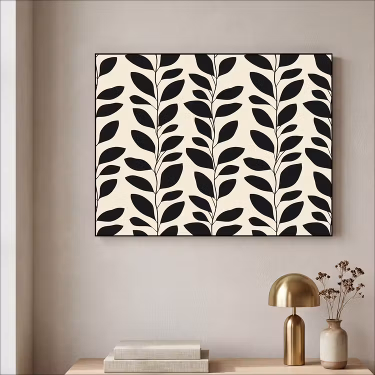 Art Frame - Botanisch - Dessin - Zwart - Beige — 3