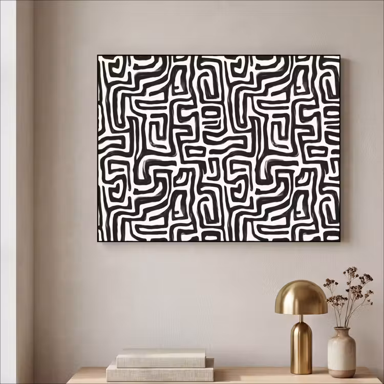 Art Frame - Grafisch - Lijnen - Zwart - Wit — 3