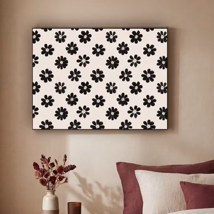 Art Frame - Grafisch - Madeliefjes - Zwart - Beige — 2