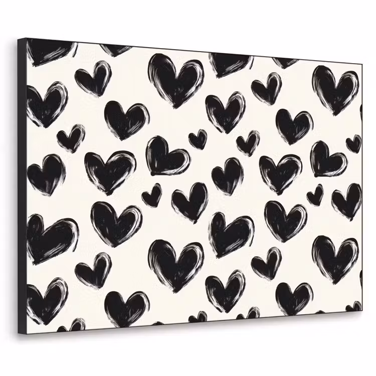 Art Frame - Hartjes - Patroon - Zwart — 1