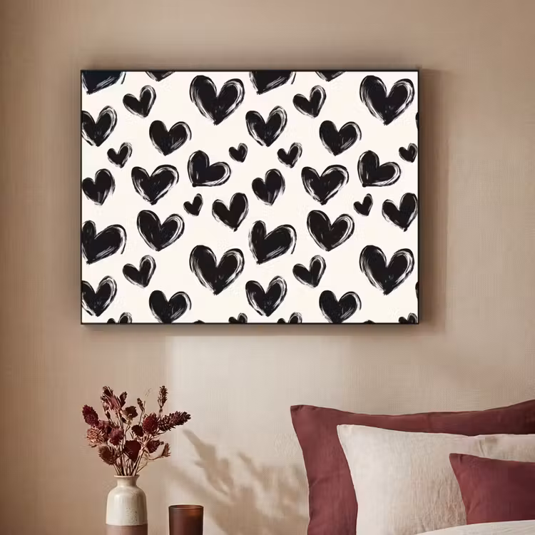Art Frame - Hartjes - Patroon - Zwart — 2