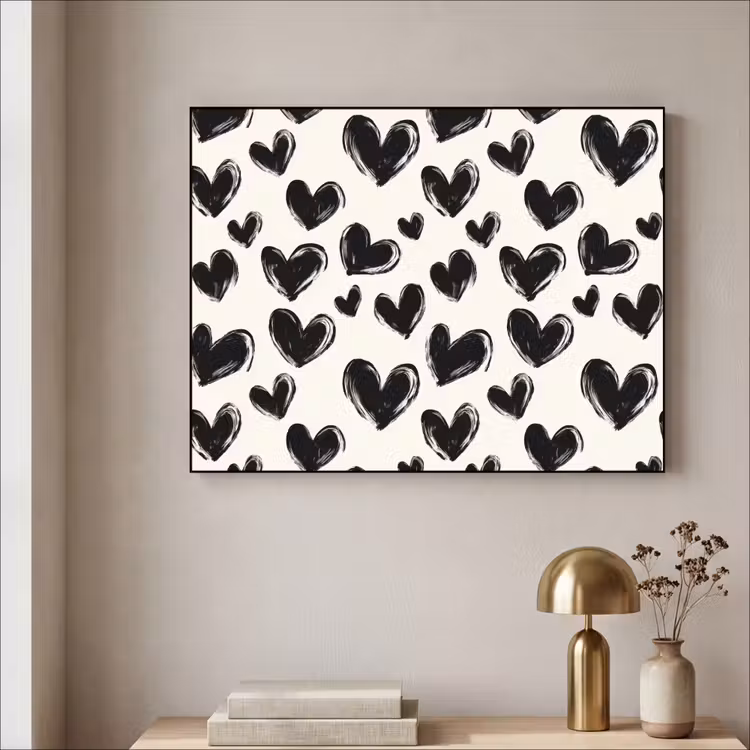 Art Frame - Hartjes - Patroon - Zwart — 3