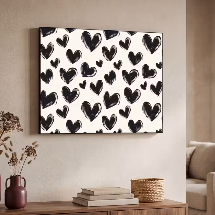 Art Frame - Hartjes - Patroon - Zwart — 4