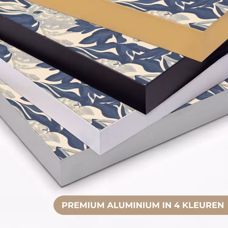 Art Frame - Hazen - Bladeren - Patroon - Blauw - Beige — 5