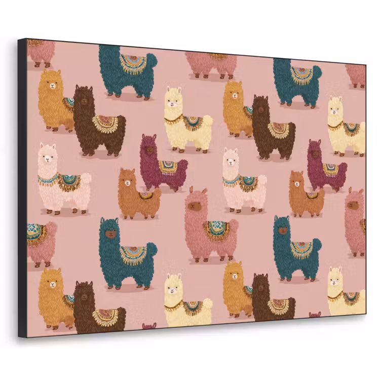 Art Frame - Alpaca's - Patroon - Kleurrijk — 1