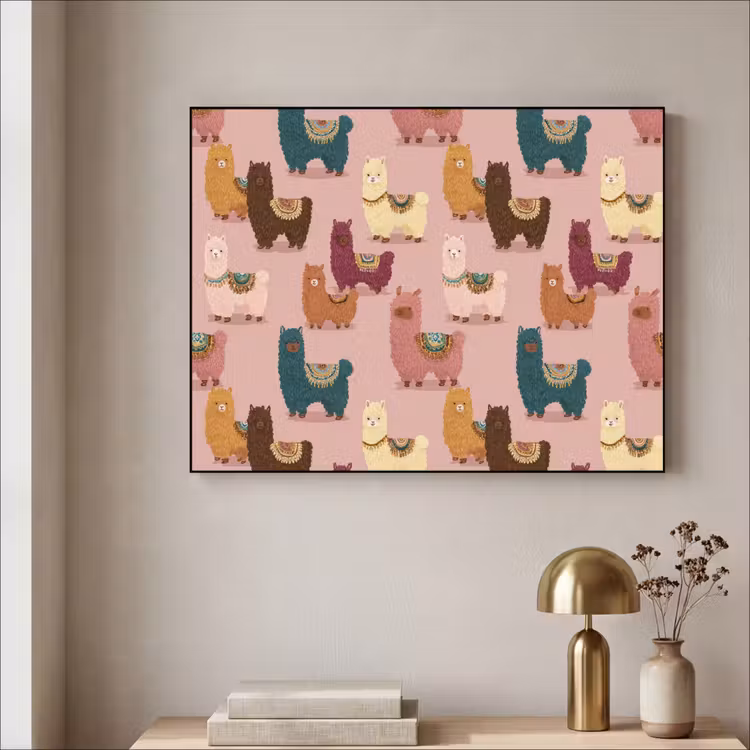 Art Frame - Alpaca's - Patroon - Kleurrijk — 3