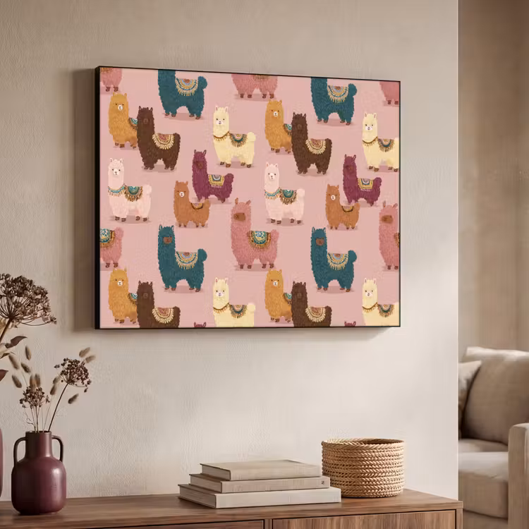Art Frame - Alpaca's - Patroon - Kleurrijk — 4