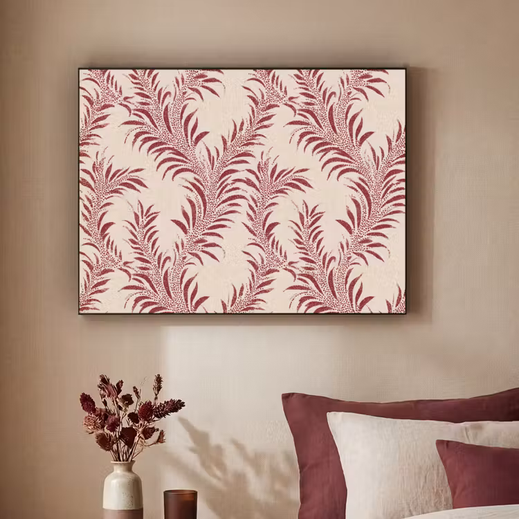 Art Frame - Bladeren - Linnen - Rood — 2