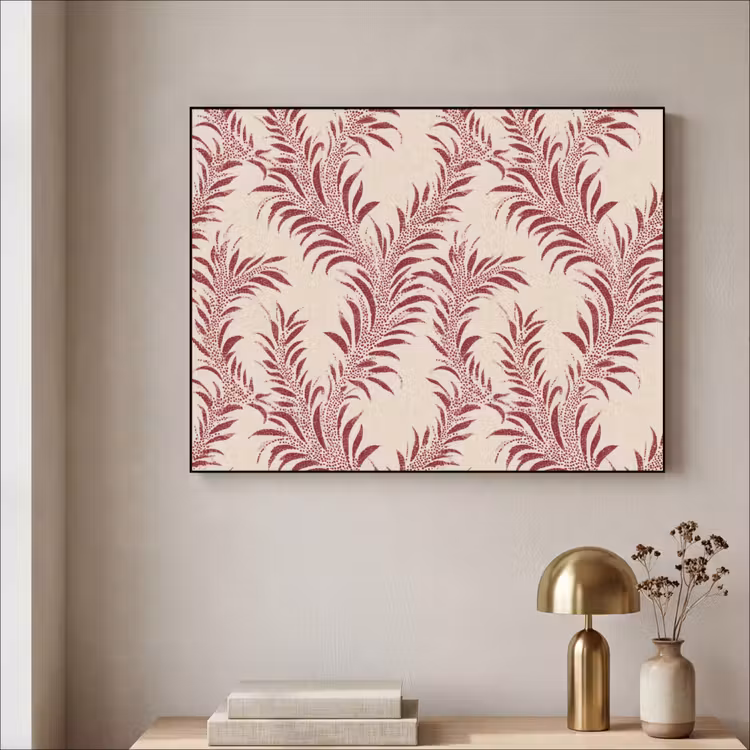 Art Frame - Bladeren - Linnen - Rood — 3