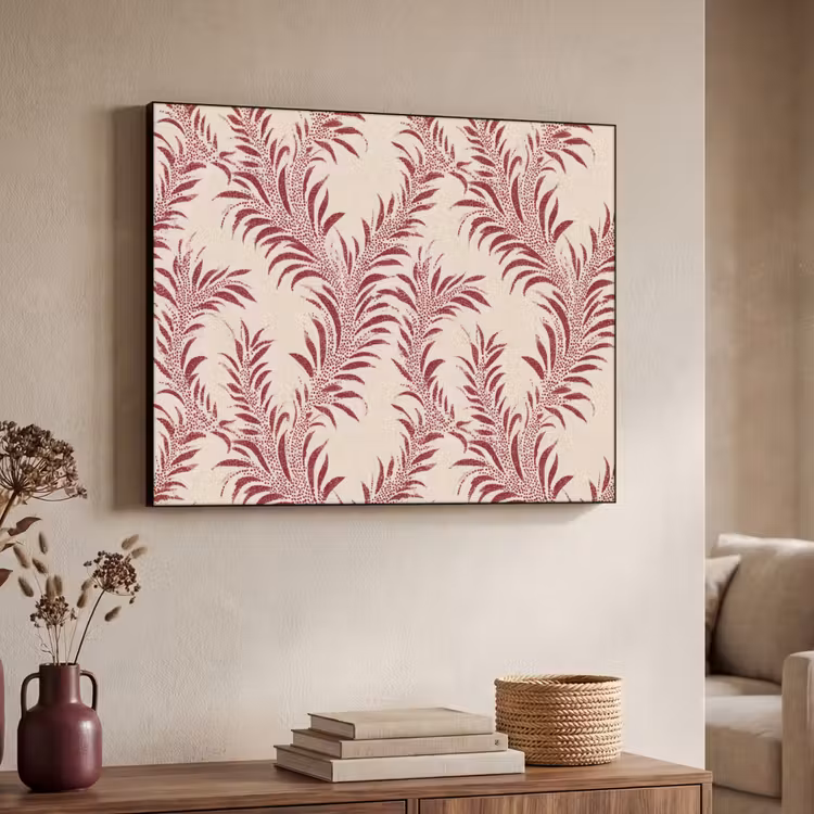 Art Frame - Bladeren - Linnen - Rood — 4