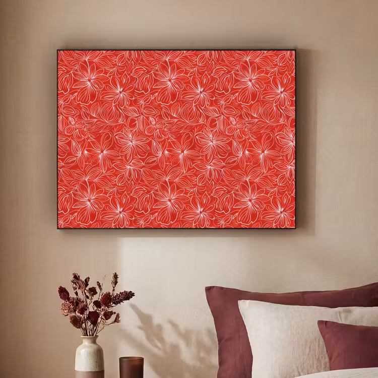 Art Frame - Bloemen - Patroon - Rood — 2