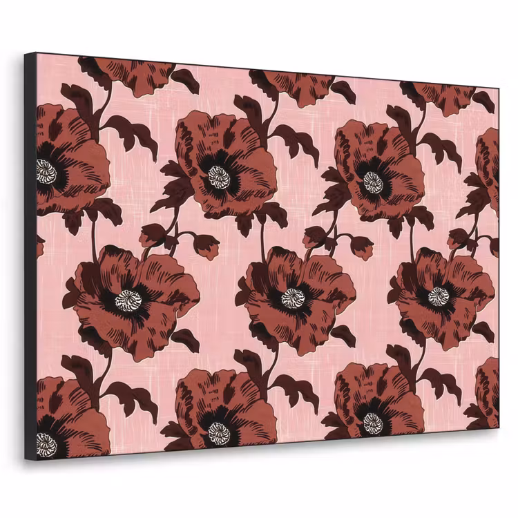 Art Frame - Bloemen - Retro - Rood — 1