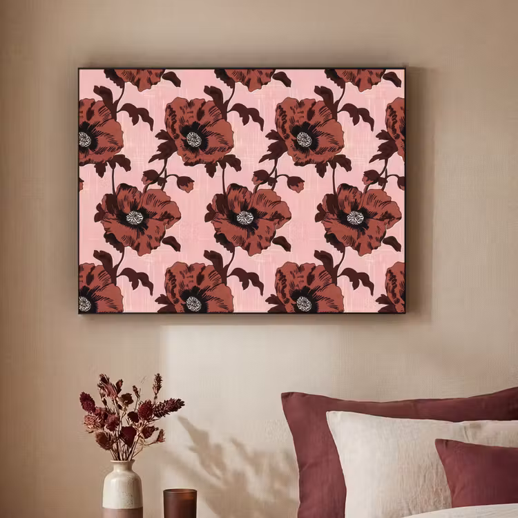 Art Frame - Bloemen - Retro - Rood — 2