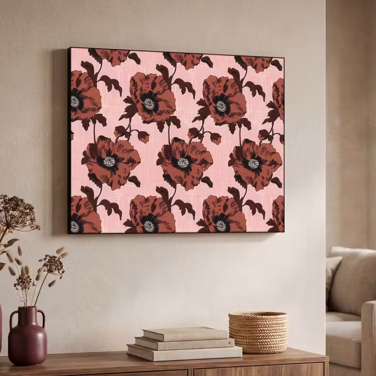 Art Frame - Bloemen - Retro - Rood — 4