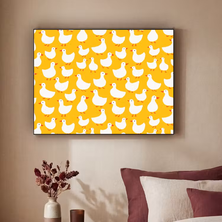 Art Frame - Eendjes - Patroon - Geel — 2
