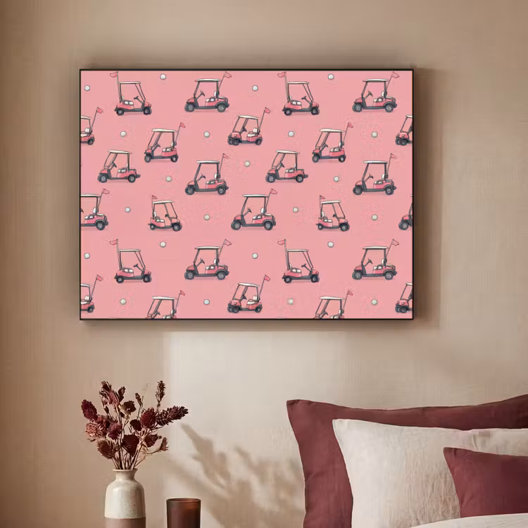 Art Frame - Golfkar - Retro - Roze — 2