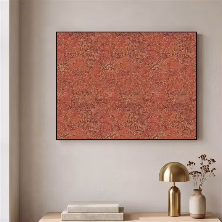 Art Frame - Oosters - Bloemen - Terracotta — 3