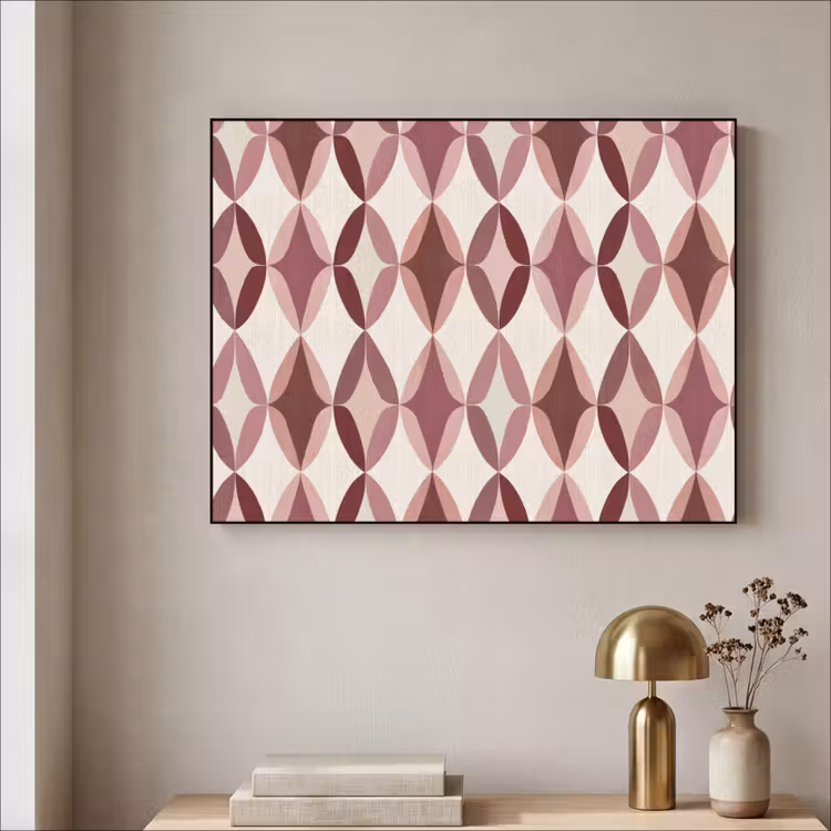 Art Frame - Ovaal - Textuur - Roze — 3