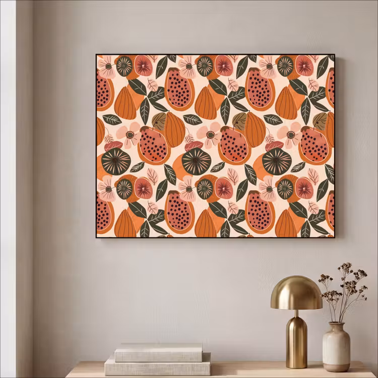 Art Frame - Papaja - Bloesem - Oranje — 3