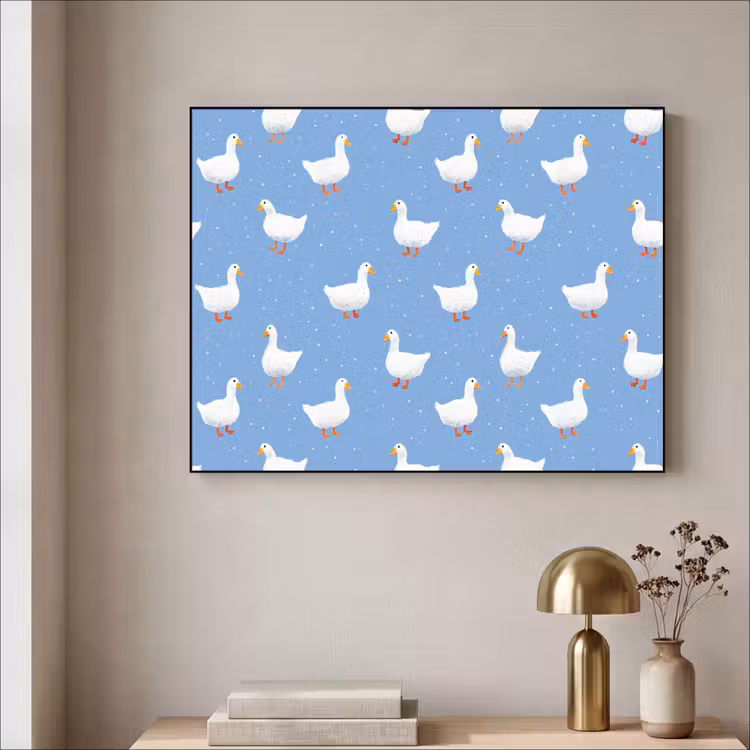 Art Frame - Ganzen - Elegant - Blauw — 3