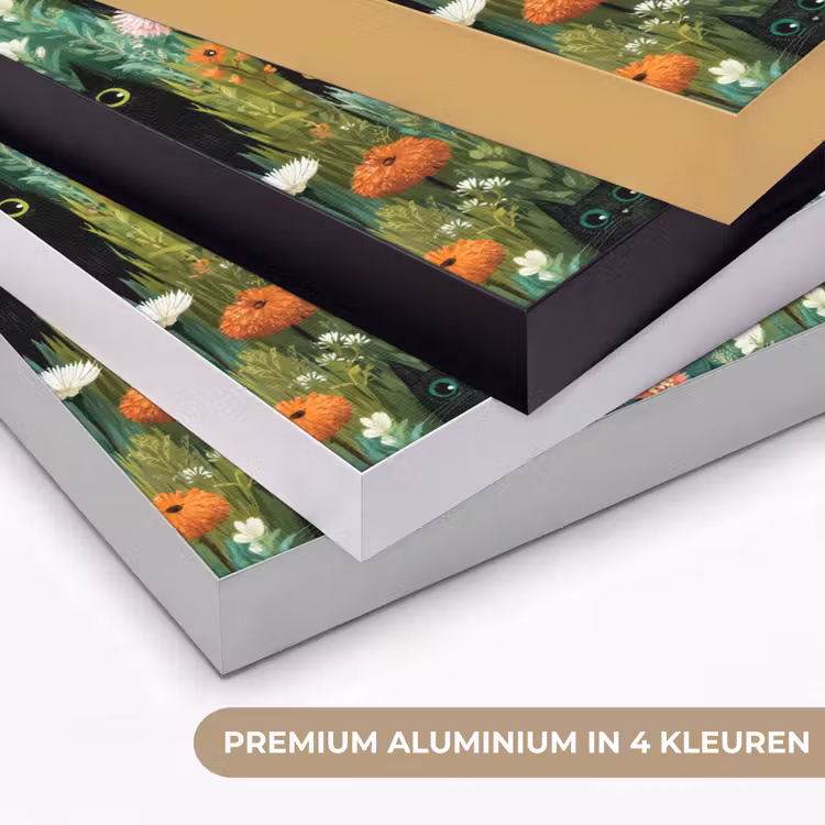 Art Frame - Katten - Bloemen - Kleurrijk — 5