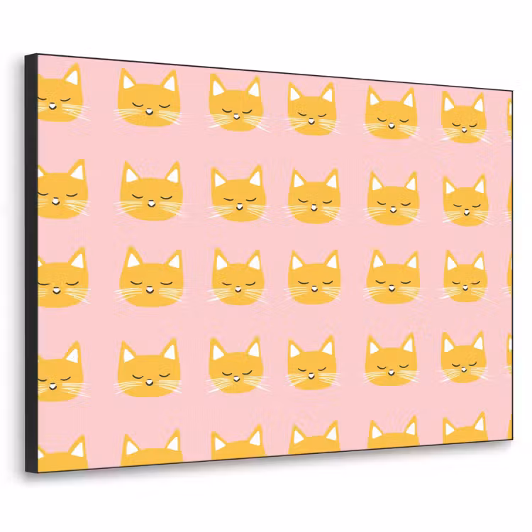 Art Frame - Katten - Patroon - Roze — 1