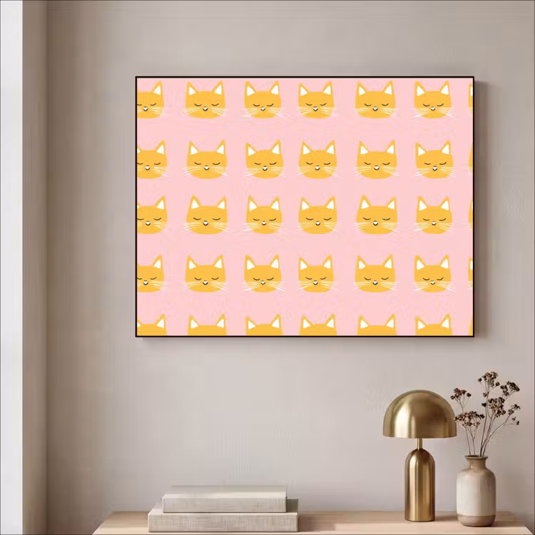 Art Frame - Katten - Patroon - Roze — 3