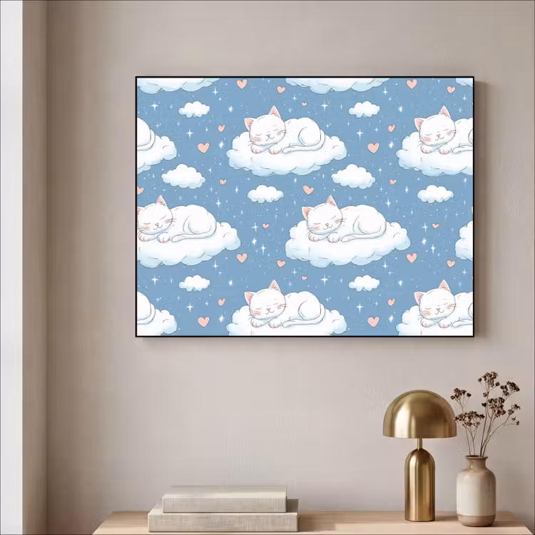 Art Frame - Kitten - Wolken - Blauw — 3
