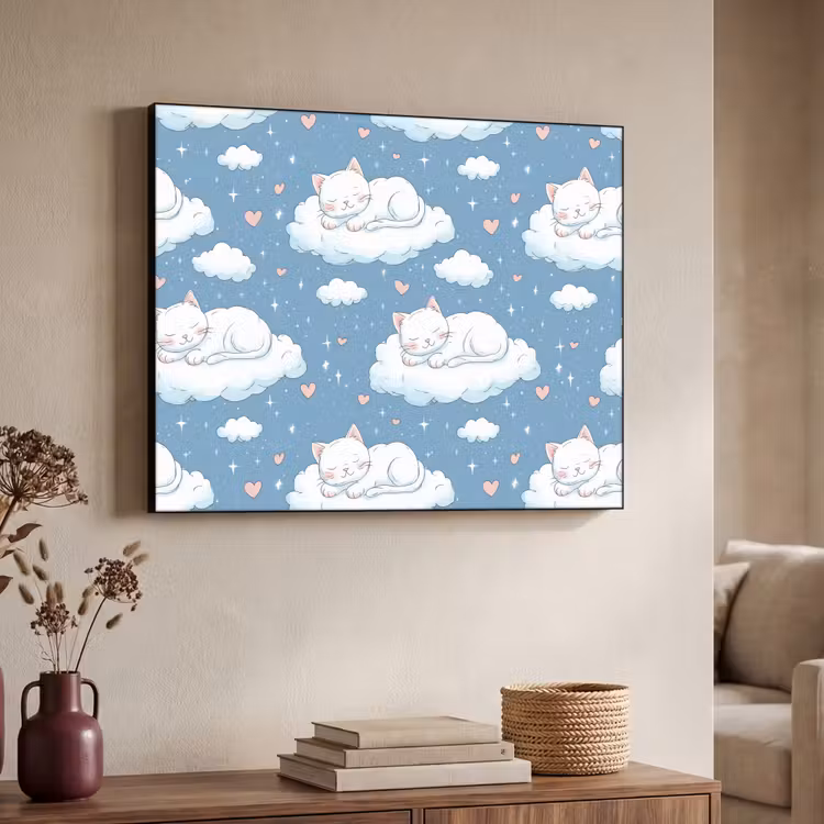 Art Frame - Kitten - Wolken - Blauw — 4