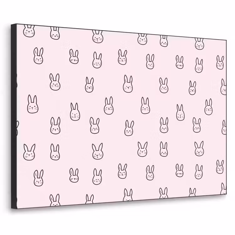 Art Frame - Konijnen - Minimalistisch - Roze — 1